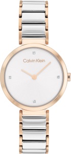 Calvin Klein, Calvin Klein Quarzuhr »Minimalistic T Bar 28 mm, 25200139«, Calvin Klein Quarzuhr »Minimalistic T Bar 28 mm, 25200139«, Armbanduhr, Damenuhr, Mineralglas, Glaskristalle, bicolor