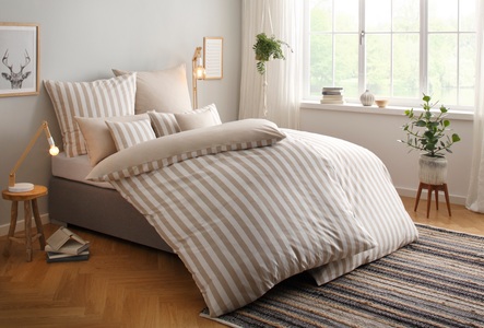 ANDAS, andas Wendebettwäsche »Greta Bettwäsche, für Sommer oder Winter, OEKO-TEX® zertifiziert«, (2 tlg.), andas Wendebettwäsche »Greta«, Bettwäsche mit Streifen in verschiedenen Qualitäten, ab 135x200 cm