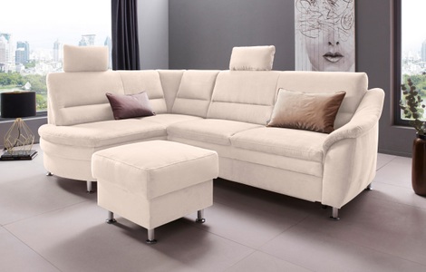 Places of Style Ecksofa »Cardoso«, Federkern, wahlweise mit Bett, Schubkasten