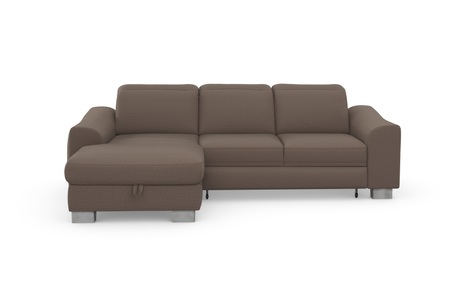 SIT&MORE, sit&more Ecksofa »Durness«, mit Federkern und hochwertigen Edelstahlfüssen, wahlweise mit Kopfteilverstellung, Bettfunktion und Bettkasten oder mit Bettfunktion und Bettkasten, sit&more Ecksofa »Dundee L-Form«, mit Federkern und Edelstahlfüssen, wahlweise mit Kopfteilverstellung