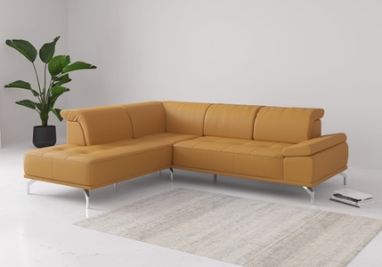 Places of Style Ecksofa »Caluna«, Inkl.Sitztiefenverstellung, wahlweise mit Kopf- und Armteilverstellung