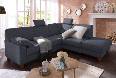 HOME AFFAIRE, Home affaire Ecksofa »Belfort«, mit Federkern, wahlweise mit Bettfunktion und Stauraum, Home affaire Ecksofa »Belfort L-Form« mit Federkern, wahlweise mit Bettfunktion und Stauraum