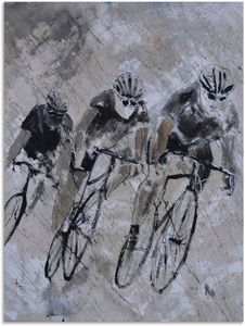 Artland, Artland Wandbild »Fahrrad fahren im Regen«, Artland Wandbild »Fahrrad fahren im Regen«, Fahrräder, (1 St.), als Alubild, Outdoorbild, Leinwandbild, Poster in verschied. Grössen