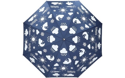 Esschert Design, esschert design Stockregenschirm »Wetter Blau«, esschert design Stockregenschirm »Wetter Blau«