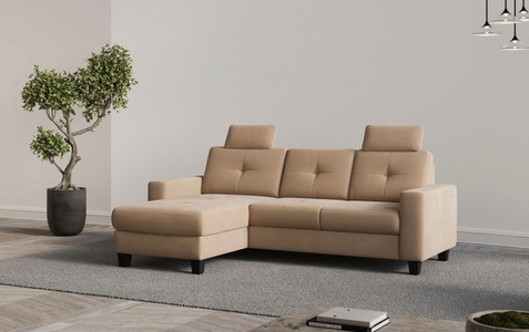 Places of Style Ecksofa »Varese«, wahlweise mit Bettfunktion und Bettkasten