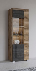 SERIE ROGER, Vitrine »Serie Roger«, Breite 55cm, Höhe 160cm, INOSIGN Vitrine »Roger,Höhe 160cm stilvolle Glasvitrine mit verstellbare Glasböden«, Standvitrine 1Trg, viel Stauraum, ohne Beleuchtung
