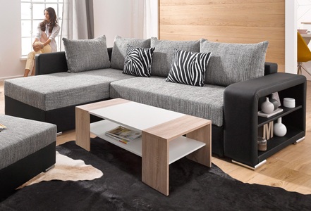 COLLECTION AB, COLLECTION AB Ecksofa, mit Bettfunktion, wahlweise mit Federkern, COLLECTION AB Ecksofa »John L-Form«, mit Bettfunktion, wahlweise mit Federkern