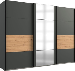 Wimex, Wimex Schwebetürenschrank »Barmbek«, mit 2 Stoffboxen und zusätzlichen Einlegeböden, Wimex Schwebetürenschrank »Barmbek Schlafzimmerschrank BESTSELLER Garderobenschrank«, Kleiderschrank mit 2 Stoffboxen und 2 zusätzlichen Böden, Spiegeltür