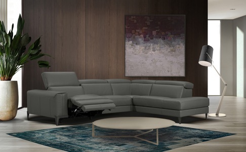 CALIA ITALIA, CALIA ITALIA Ecksofa »Benja, Designsofa mit erstklassigen Komfortfunktionen zum Wohlfühlen« in Leder, mit elektrischer Relaxfunktion, CALIA ITALIA Ecksofa »Benja, Designsofa mit erstklassigen Komfortfunktionen zum Wohlfühlen« in Leder, mit elektrischer Relaxfunktion