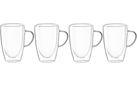LEONARDO Latte-Macchiato-Glas »Duo 400ml«, (4 tlg.)