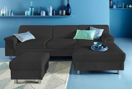 INOSIGN, INOSIGN Ecksofa, wahlweise mit Bettfunktion, INOSIGN Ecksofa »Jamie, modern und elegant, Fusshöhe 9cm, L-Form,«, wahlweise mit Bettfunktion