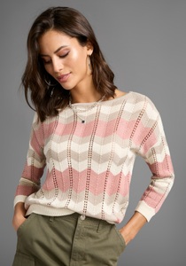 Laura Scott Strickpullover, mit Ajourstrickmuster
