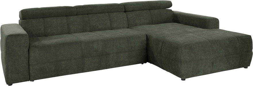 DOMO collection, DOMO collection Ecksofa, DOMO collection Ecksofa »Brandon grosse Ausführung B/T/H: 289/177/80 cm, auch in Leder und Cord«, mit Kopfteilverstellung, wahlweise Sitztiefenverstellung, L-Form