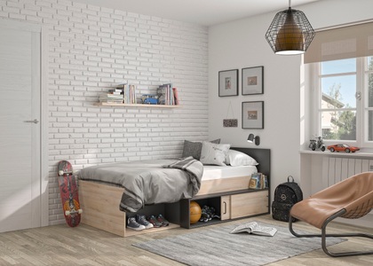 Gami, Gami Einzelbett »ERQUY«, Gami Jugendbett »ERQUY«, Einzelbett