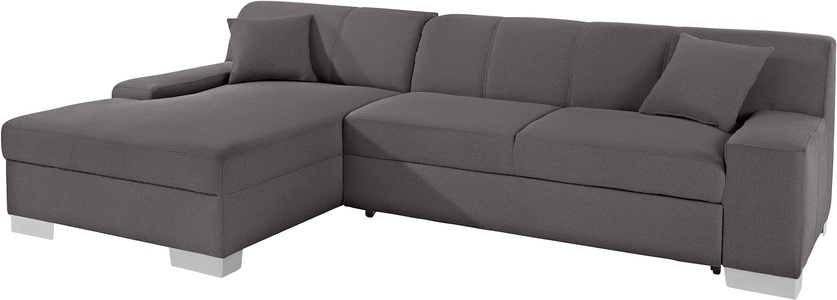 DOMO collection, DOMO collection Ecksofa, DOMO collection Ecksofa »Bero, elegant und zeitlos, flache Armlehnen, L-Form«, wahlweise mit Bettfunktion