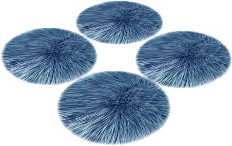 HOME AFFAIRE, Home affaire Sitzkissen »Dena«, Home affaire Sitzkissen »Sitzauflage Dena«, 4er Set, Kunstfell, rund, Ø 35 cm, Esszimmer, Wohnzimmer