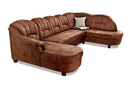 HOME AFFAIRE, Home affaire Wohnlandschaft »Budapest«, wahlweise mit Bettfunktion, Home affaire Wohnlandschaft »Budapest, viel Platz, Breite 288cm, zeitlos und elegant, U-Form« wahlweise mit Bettfunktion