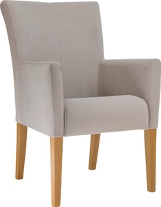 GOODproduct, GOODproduct Armlehnstuhl »King«, Struktur, Esszimmerstuhl mit Knopfheftung, GOODproduct Armlehnstuhl »Kinlee«, Luxus-Microfaser (recyceltes Polyester), Bezug aus recyceltem Polyester