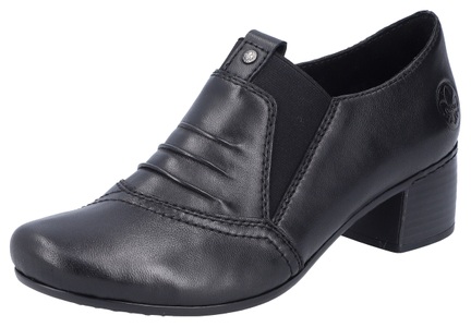 Rieker, Rieker Damen Slipper Schwarz, Pumps mit elastischem EInsatz Rieker Schwarz