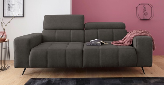 DOMO collection, DOMO collection 2-Sitzer, DOMO collection 2-Sitzer »Trento, mit Kufenfuss oder Einzelfuss« wahlweise mit Kopfteilverstellung und in zwei Grössen erhältlich