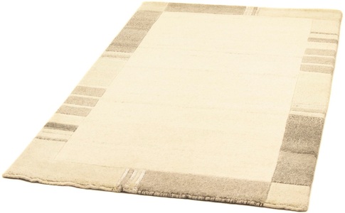 MorgenLand, morgenland Wollteppich »Nepal Teppich handgeknüpft beige«, rechteckig, 18 mm Höhe, morgenland Wollteppich »Nepal - 156 x 91 cm - beige«, rechteckig, 18 mm Höhe, Wohnzimmer, Handgeknüpft, Einzelstück mit Zertifikat