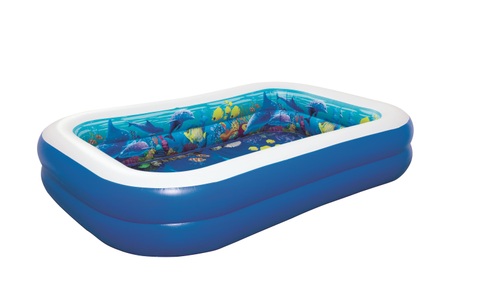 BEST WAY, BEST WAY Kinderpool UNDERSEA ADVENTURE, Bestway® 3D Undersea? Family Pool Adventure 262 x 175 x 51 cm
