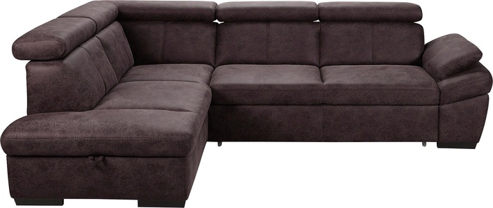 exxpo - sofa fashion Ecksofa, inklusive Kopfteil- und Armteilverstellung, wahlweise mit Bettfunktion und Bettkasten