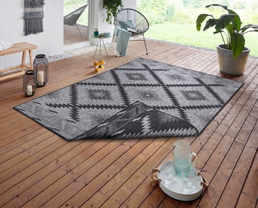 NORTHRUGS, NORTHRUGS Teppich »Malibu«, rechteckig, 5 mm Höhe, In-und Outdoor geeignet, Wohnzimmer, Balkon, Terrasse, Garten, Robust, Pflegeleicht, Flachgewebe, Wendbar, NORTHRUGS Teppich »Malibu Wendeteppich«, rechteckig, 5 mm Höhe, In-& Outdoor, Wetterfest, Balkon, Läufer, Wohnzimmer, Wasserfest