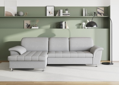 DOMO collection, DOMO collection Ecksofa »Franzi«, wahlweise mit Bettfunktion, Bettkasten und Kopfteilverstellung, frei im Raum stellbar, DOMO collection Ecksofa »Franzi Steppung im Sitzbereich B7T/H: 278/162/80 cm, L-Form« wahlweise mit Bettfunktion, Bettkasten und Kopfteilverstellung
