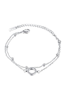 FIRETTI, Firetti Armband »Circle«, mit Zirkonia (synth.), Firetti Armband »Schmuck Geschenk Armschmuck Armkette Ankerkette Circle«, mit Zirkonia (synth.)