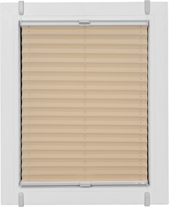 SUNLINES, sunlines Plissee »One Size Style Crepe«, blickdicht, ohne Bohren, verspannt, Zubehörfarbe grau, zum Klemmen, sunlines Plissee »One Size Style Crepe«, blickdicht, ohne Bohren, verspannt, Zubehörfarbe grau, zum Klemmen