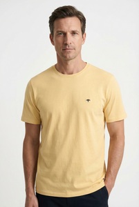 FYNCH-HATTON T-Shirt normale Passform, Kurzarm, hüftbedeckende Länge, aus Baumwolle