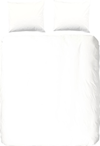 hip, HIP Bettwäsche-Set Uni 135 x 200 cm Weiß, hip Bettwäsche »Hip Uni«, 100% Baumwolle, Mako-Satin, 135x200, Unifarben Weiss, Reissverschluss