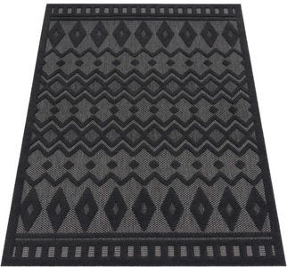 PACO HOME, Paco Home Teppich »Livorno 671«, rechteckig, Uni-Farben, Scandi, Rauten Muster, Hoch-Tief Effekt, Outdoor geeignet, Paco Home Teppich »Livorno 671«, rechteckig, 14 mm Höhe, Uni-Farben, Scandi, Rauten Muster, Hoch-Tief Effekt, Outdoor geeignet