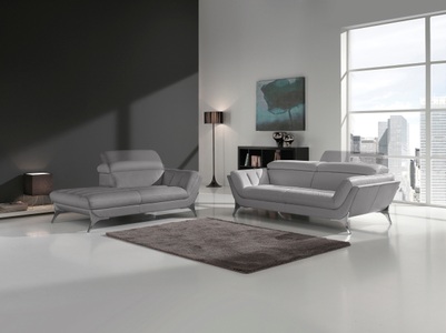 Egoitaliano, Egoitaliano Polstergarnitur »Sueli«, (Set), bestehend aus Sofa und Recamiere, Kopfteilverstellung, Bezug Leder, Egoitaliano Polstergarnitur »Sueli« Set, bestehend aus Sofa und Recamiere, Kopfteilverstellung, Bezug Leder
