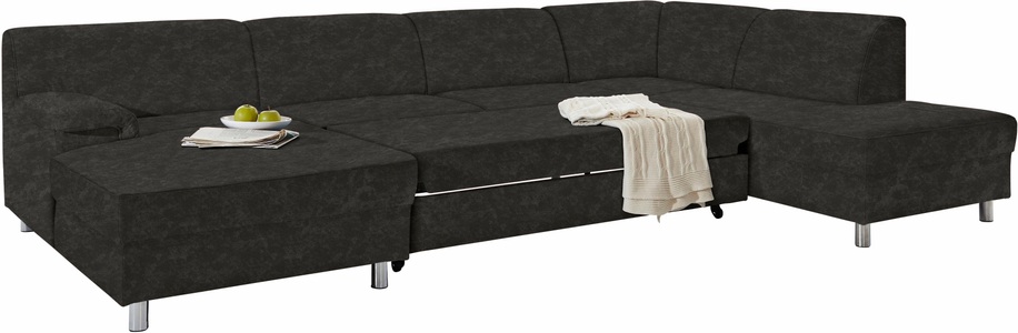 INOSIGN, INOSIGN Wohnlandschaft, wahlweise mit Bettfunktion, Home affaire Wohnlandschaft »Jamie, zeitloses Design, fester Sitzkomfort, viel Platz, U-Form« wahlweise mit Bettfunktion
