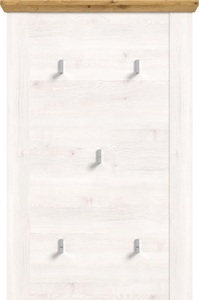 HOME AFFAIRE, Home affaire Garderobenpaneel »Cosenza, Breite 68cm, in Sibiu Lärche Nachbildung«, Garderobe, Wandpaneel, Wandgarderobe, Home affaire Garderobenpaneel »Cosenza, Höhe 103 cm, 5 Garderobenhaken, 2-farbig«, in Landhausoptik, Wandpaneel, Paneel, Wandhaken