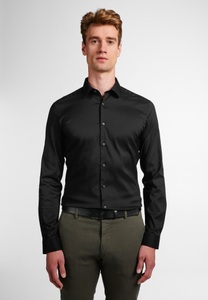 Eterna, ETERNA LANGARM HEMD SUPER-SLIM PERFORMANCE SHIRT STRETCH SCHWARZ, 