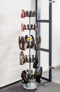 undefined, Schuh-Karussell, Schuh-Aufbewahrung, für 30 Paar, Schwarz, Maximex Schuhregal »Rondelle«, platzsparendes Schuhkarussell für 30 Paar Schuhe, freistehend