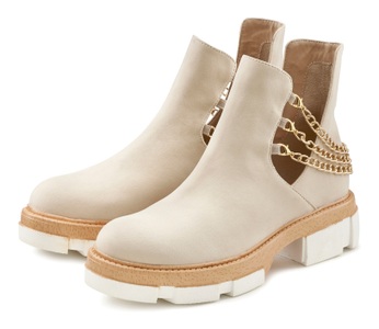 Lascana, LASCANA Stiefelette, Boots mit modischem Ketten-Detail VEGAN, 