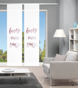 Vision, Vision Schiebegardine »VIBES ONLY 2er SET«, Bambus-Optik, Digital bedruckt, Vision S Schiebegardine »VIBES ONLY 2er SET«, (2 St.), Bambus-Optik, Digital bedruckt
