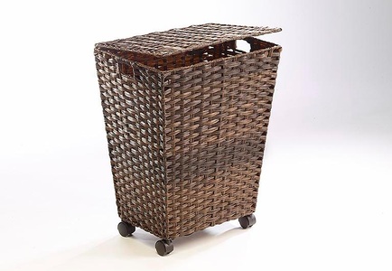 HOME AFFAIRE, Home affaire Wäschekorb, locker Wäschekorb, Polyrattan, mit Rollen