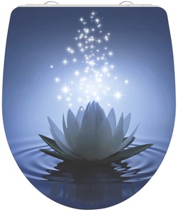 SCHÜTTE, SCHÜTTE WC-Sitz »Water Lily«, mit Absenkautomatik, Schütte WC-Sitz »Water Lily«, Duroplast, mit Absenkautomatik und Schnellverschluss, High Gloss