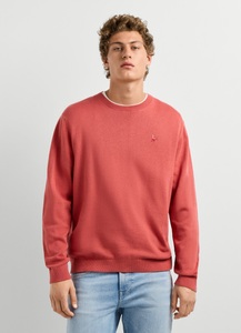 PEPE JEANS, Pepe Jeans Rundhalspullover "DANIELS" mit gestickten Details, Baumwolle