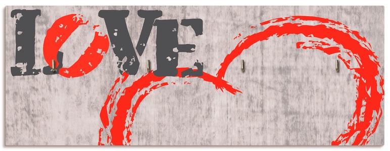 Artland, Artland Schlüsselbrett »Liebe ist...«, Artland Hakenleiste »Liebe ist...«, MDF