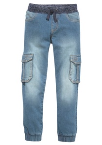 Arizona, Arizona Cargohose, Arizona Cargojeans », Stretch-Jeans für Jungen«, gerades Bein, mit Bindeband und Gummizug, normale Taille
