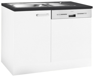 OPTIFIT, OPTIFIT Spülenschrank »Odense«, Gesamtbreite 110 cm, mit Tür/Sockel für teilintegrierbaren Geschirrspüler, OPTIFIT Spülenschrank »Odense« Gesamtbreite 110 cm, mit Tür/Sockel für integrierbaren Geschirrspüler