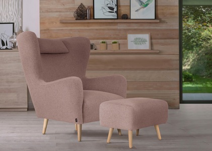 HOME AFFAIRE, Home affaire Sessel »Telford«, wahlweise mit und ohne Hocker, in 4 Bezugsqualitäten, Bezug auch in Luxus-Microfaser in Teddyfelloptik, Home affaire Sessel »Telford auch in Fellimitat, Sessel B/T/H: 77/92/106 cm«, wahlweise mit und ohne Hocker, in vielen Bezugsqualitäten, Ohrensessel