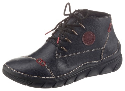 Rieker, Rieker Schnürboots, mit aufwändigen Kontrastnähten, Rieker Schnürboots, mit aufwändigen Kontrastnähten