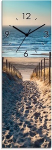 Artland, Artland Wanduhr »Weg zum Nordseestrand Sonnenuntergang«, Artland Wanduhr »Weg zum Nordseestrand Sonnenuntergang«, wahlweise mit Quarz- oder Funkuhrwerk, lautlos ohne Tickgeräusche